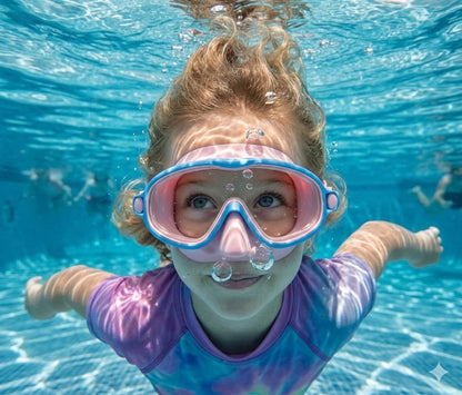 ClearSplash™ — simglasögon med inbyggt nässkydd som stoppar vatten i näsan